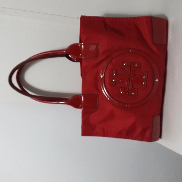 Tory Burch Handbags - Tory Burch Red Nylon Ella Oversize Weekend Bag